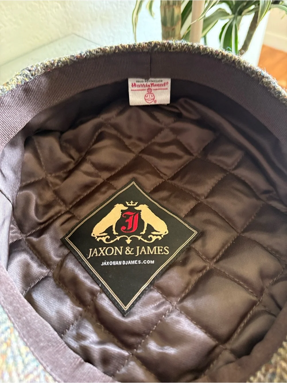 Men's Tweed Newsboy Cap in Multi-Brown